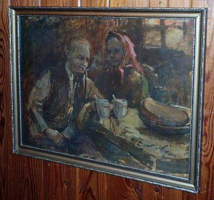 STAŘEČEK A STAŘENKA U KAFÍČKA - STEHNO JIŘÍ