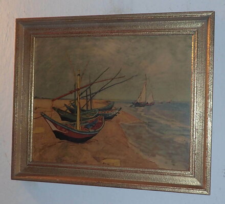RYBÁŘSKÉ BÁRKY V SAINTES-MARIES-DE-LA-MER - REPRODUKCE - VAN GOGH VINCENT