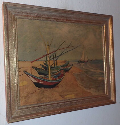 RYBÁŘSKÉ BÁRKY V SAINTES-MARIES-DE-LA-MER - REPRODUKCE - VAN GOGH VINCENT