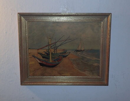 RYBÁŘSKÉ BÁRKY V SAINTES-MARIES-DE-LA-MER - REPRODUKCE - VAN GOGH VINCENT