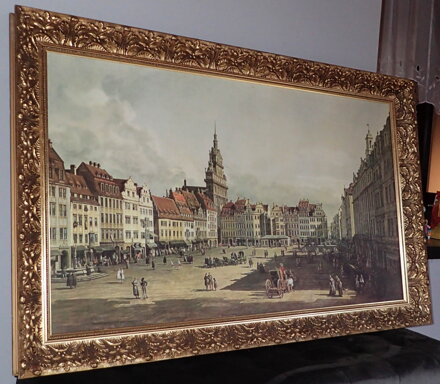 STARÝ TRH V DRÁŽĎANECH - REPRODUKCE - BELLOTTO BERNARDO CANALETTO