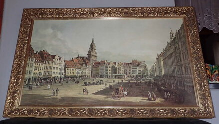 STARÝ TRH V DRÁŽĎANECH - REPRODUKCE - BELLOTTO BERNARDO CANALETTO