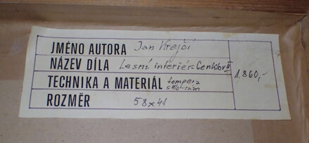 LESNÍ INTERIÉR CENKLOV II - KREJČÍ JAN MARIA