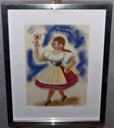 DÍVKA V KROJI S VÍNEM - ŠTEMBERA OTAKAR DÍVKA V KROJI S VÍNEM - ŠTEMBERA OTAKAR