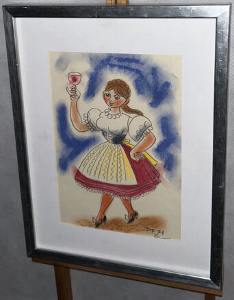 DÍVKA V KROJI S VÍNEM - ŠTEMBERA OTAKAR DÍVKA V KROJI S VÍNEM - ŠTEMBERA OTAKAR