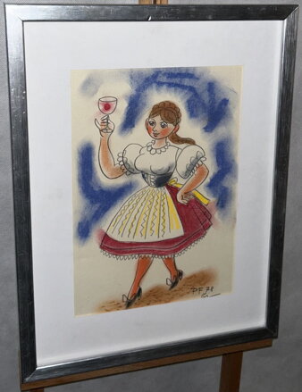 DÍVKA V KROJI S VÍNEM - ŠTEMBERA OTAKAR DÍVKA V KROJI S VÍNEM - ŠTEMBERA OTAKAR