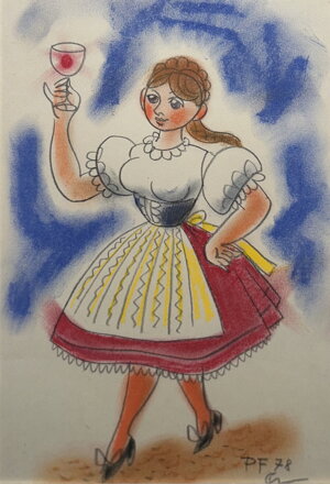 DÍVKA V KROJI S VÍNEM - ŠTEMBERA OTAKAR DÍVKA V KROJI S VÍNEM - ŠTEMBERA OTAKAR