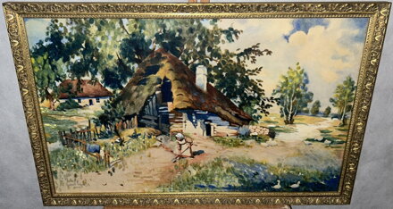 PRÁCE PŘED CHALUPOU - LUDVÍK LABSKÝ PRÁCE PŘED CHALUPOU - LUDVÍK LABSKÝ