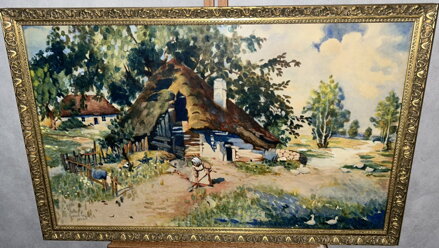 PRÁCE PŘED CHALUPOU - LUDVÍK LABSKÝ PRÁCE PŘED CHALUPOU - LUDVÍK LABSKÝ