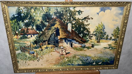 PRÁCE PŘED CHALUPOU - LUDVÍK LABSKÝ PRÁCE PŘED CHALUPOU - LUDVÍK LABSKÝ