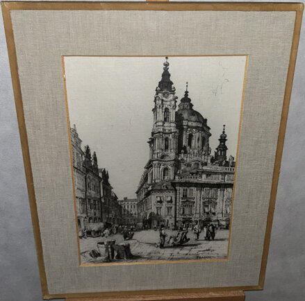 PRAHA, KOSTEL SVATÉHO MIKULÁŠE - REPRODUKCE - PROUT SAMUEL
