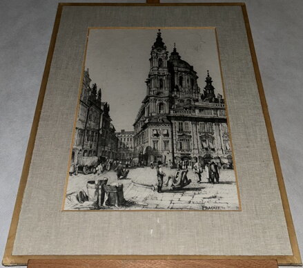 PRAHA, KOSTEL SVATÉHO MIKULÁŠE - REPRODUKCE - PROUT SAMUEL