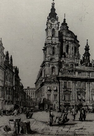 PRAHA, KOSTEL SVATÉHO MIKULÁŠE - REPRODUKCE - PROUT SAMUEL