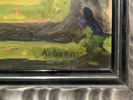 POHLED NA MĚSTO S KOSTELEM A TOVÁRNOU - KUBA R.