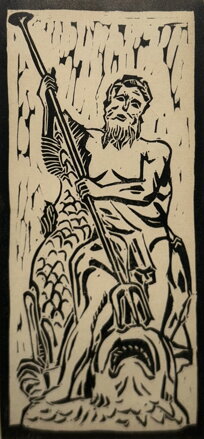POSEIDON S RYBOU - NEZNÁMÝ AUTOR