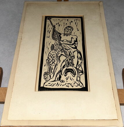 POSEIDON S RYBOU - NEZNÁMÝ AUTOR