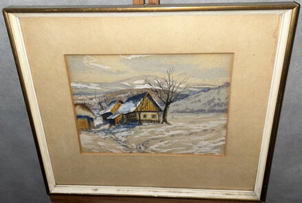 CHALUPY V ZIMNÍ KRAJINĚ - BERAN