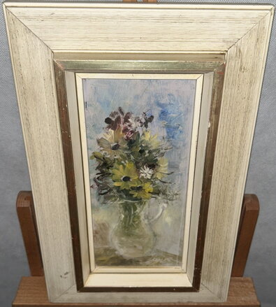 KVĚTINY VE SKLENĚNÉ VÁZE - ČIHÁK JAN