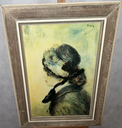 PORTRÉT DÁMY S KLOBOUKEM - RENOIR PIERRE-AUGUSTE - REPRODUKCE