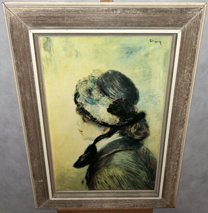 PORTRÉT DÁMY S KLOBOUKEM - RENOIR PIERRE-AUGUSTE - REPRODUKCE