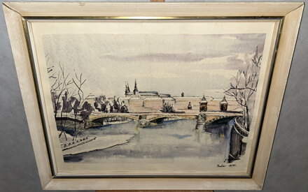 POHLED NA PRAŽSKÝ HRAD A KARLŮV MOST -  MÁDLO JIŘÍ