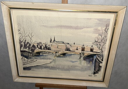 POHLED NA PRAŽSKÝ HRAD A KARLŮV MOST -  MÁDLO JIŘÍ