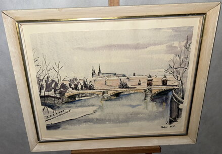 POHLED NA PRAŽSKÝ HRAD A KARLŮV MOST -  MÁDLO JIŘÍ