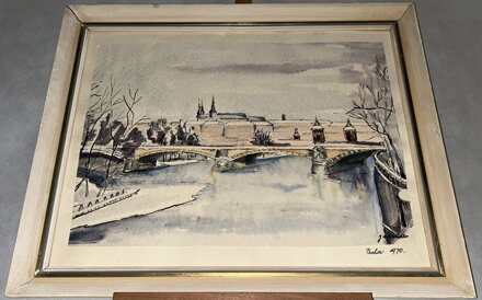 POHLED NA PRAŽSKÝ HRAD A KARLŮV MOST -  MÁDLO JIŘÍ