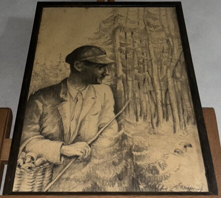 HOUBAŘ V LESE - SIGNOVÁN