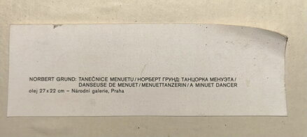 TANEČNICE MENUETU - GRUND KAREL JOSEF NORBERT - REPRODUKCE