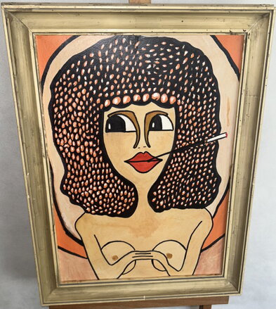 POLOAKT KOUŘÍCÍ ŽENY - NEZNÁMÝ AUTOR