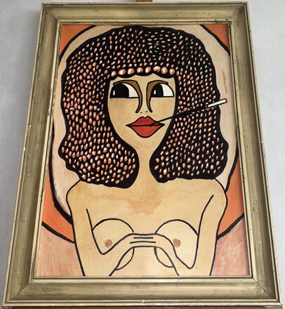 POLOAKT KOUŘÍCÍ ŽENY - NEZNÁMÝ AUTOR