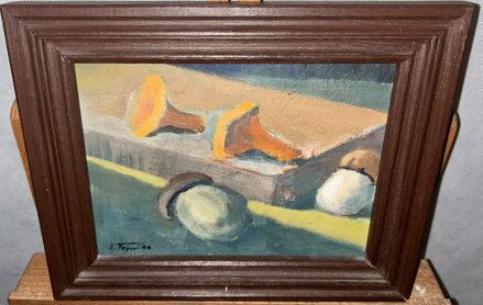 ZÁTIŠÍ S HŘÍBKY A LIŠKAMI - TOPINKA VILÉM