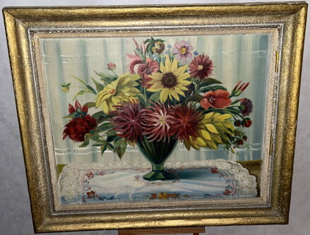 ZÁŘ KVĚTIN VE SKLENĚNÉ VÁZE - PALLA V.