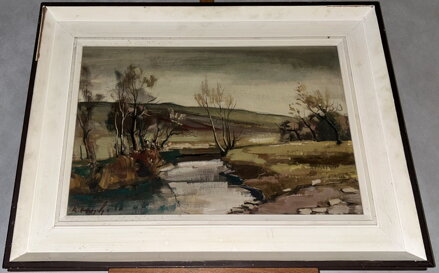 ŘÍČKA V PODZIMNÍ KRAJINĚ - HANYCH RUDOLF