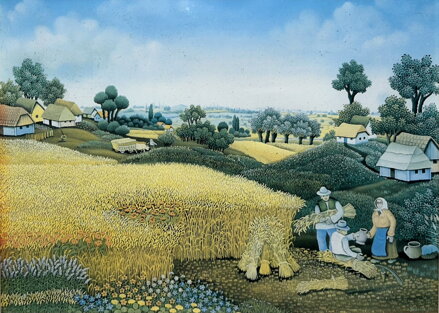 SKLIZEŇ OBILÍ - REPRODUKCE - ŠTEFÁNEK