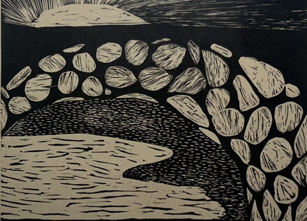 VÝCHOD SLUNCE U BŘEHU - NEZNÁMÝ AUTOR