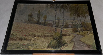 MAKOVÉ POLE A BŘEZOVÝ HÁJ ZA VESNICÍ - TOMAN FRANTIŠEK SYLVA