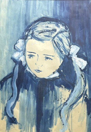 DĚVČÁTKO V MODRÉ - NEZNÁMÝ AUTOR