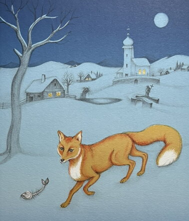 LIŠKA NA SNĚHU - HÜTTNEROVÁ IVA