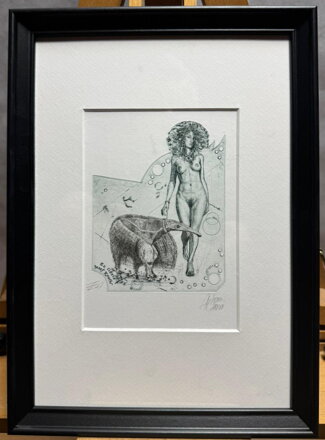 AKT DÁMA S MRAVENEČNÍKEM - HUJBER GÜNTER