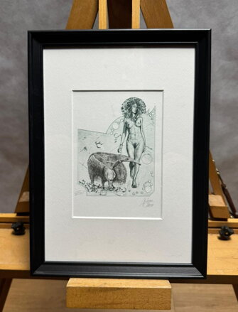 AKT DÁMA S MRAVENEČNÍKEM - HUJBER GÜNTER