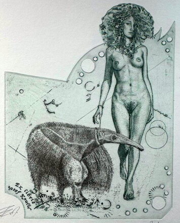 AKT DÁMA S MRAVENEČNÍKEM - HUJBER GÜNTER