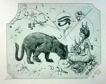 AKT DÍVKA S PANTEREM - HUJBER GÜNTER