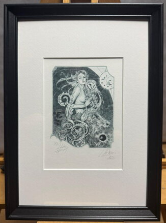 AKT - DÍVKA SE SOVOU A BÝKEM - HUJBER GÜNTER