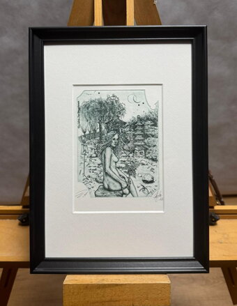 AKT - DÍVKA V JAPONSKÉ ZAHRADĚ - HUJBER GÜNTER