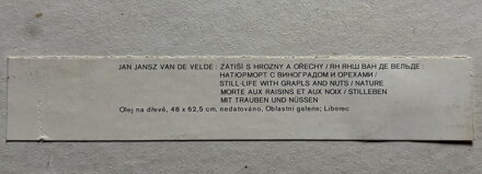 ZÁTIŠÍ S POHÁRY, HROZNY A VLAŠSKÝMI OŘECHY - REPRODUKCE - JAN JANSZ VAN DE VELDE