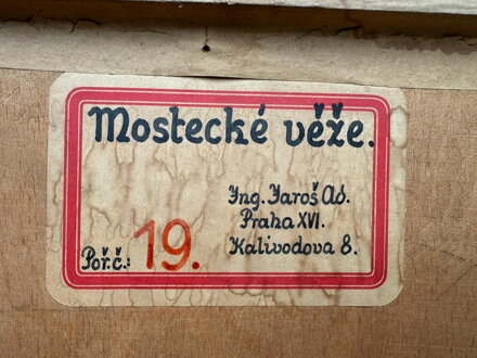 PRAHA MOSTECKÉ VĚŽE - JAROŠ ADOLF