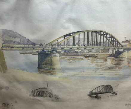 TYRŠŮV MOST V DĚČÍNĚ - JELÍNEK ALEX ADOLF