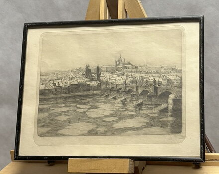 POHLED NA STAROU ZIMNÍ PRAHU - KOZINA KLIMEŠ BOHUMIL